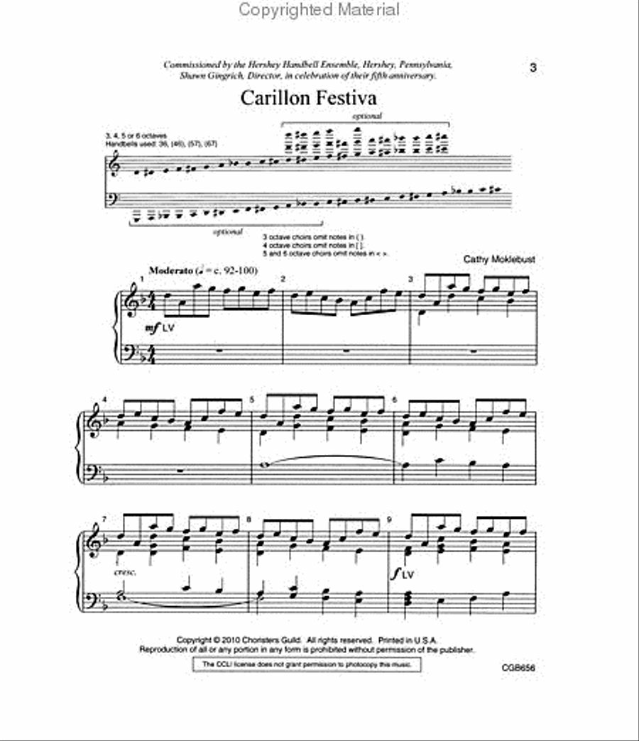 Carillon Festiva Handbell Choir scores gallery preview page 2