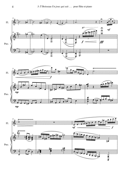 Jean-Thierry Boisseau: Un Jour, Qui Sait . . . for flute and piano