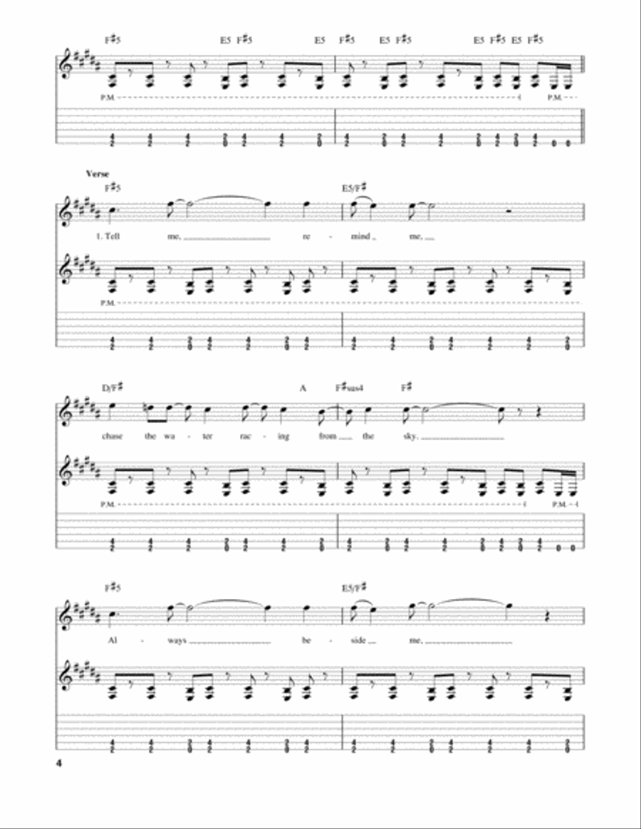Under A Glass Moon Electric Guitar scores gallery preview page 4