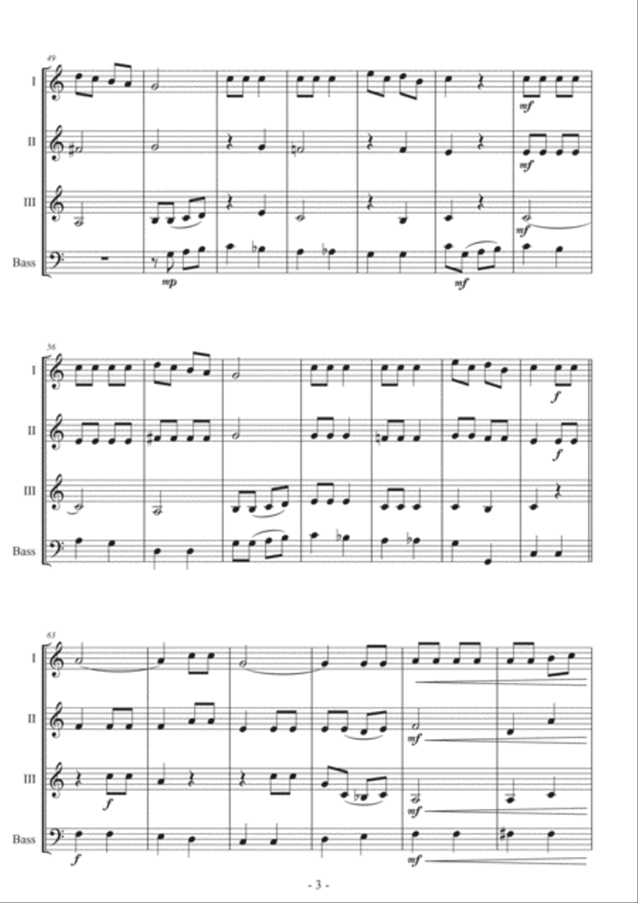 Mickey Mouse March Mickey Mouse March Clarinet Quartet scores gallery preview page 3