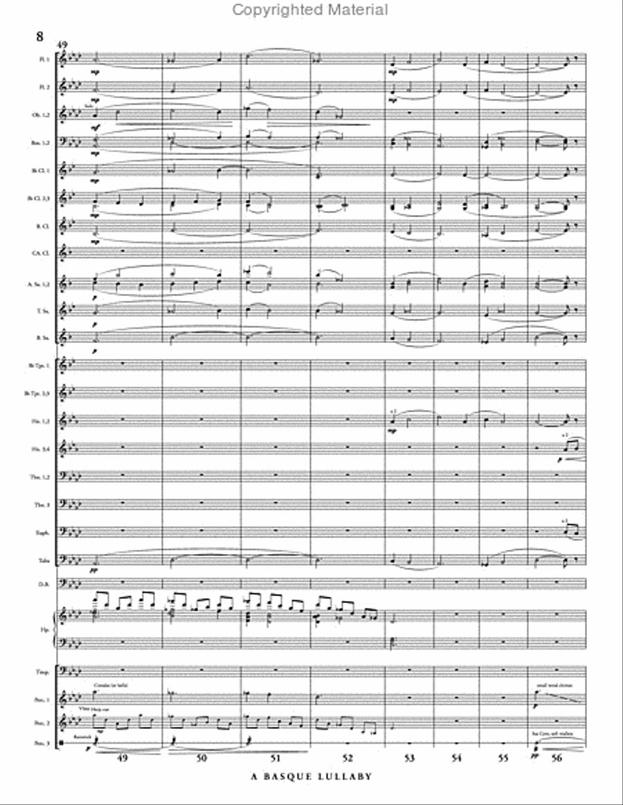 A Basque Lullaby Concert Band scores gallery preview page 9