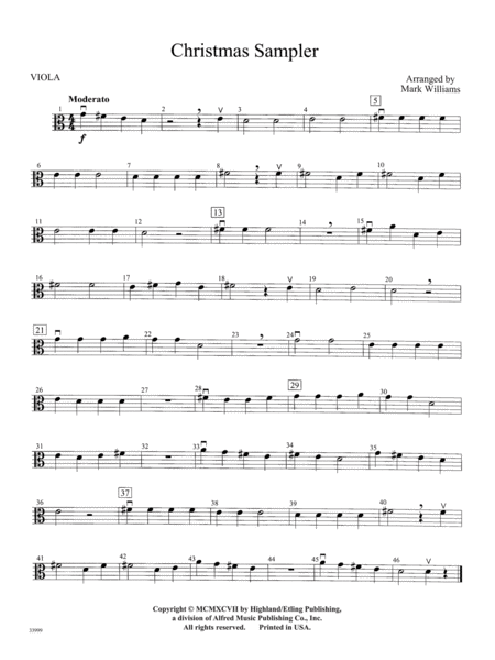 Classics for a Traditional Christmas, Level 1: Viola