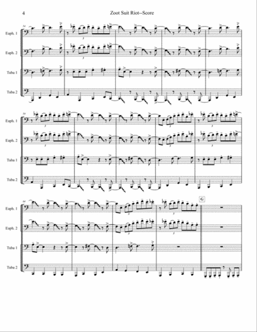 Zoot Suit Riot Brass Ensemble scores gallery preview page 4