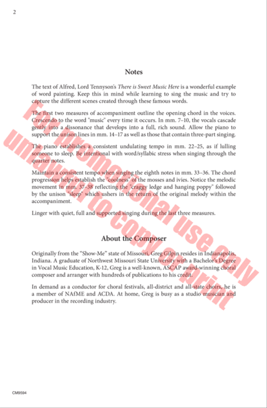 There is Sweet Music Here 3-Part scores gallery preview page 3