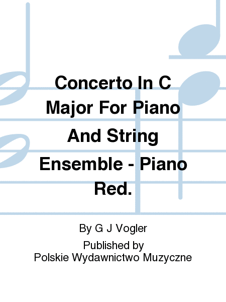 Concerto In C Major For Piano And String Ensemble - Piano Red.