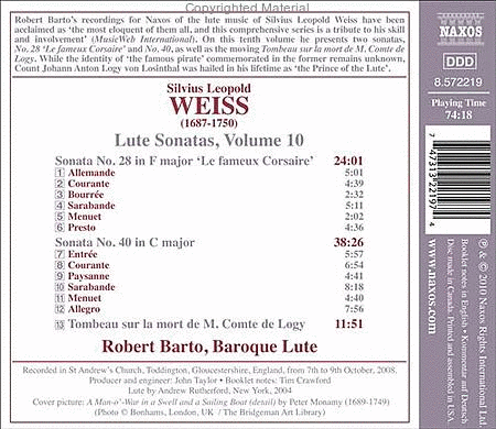 Volume 10: Lute Sonatas image number null