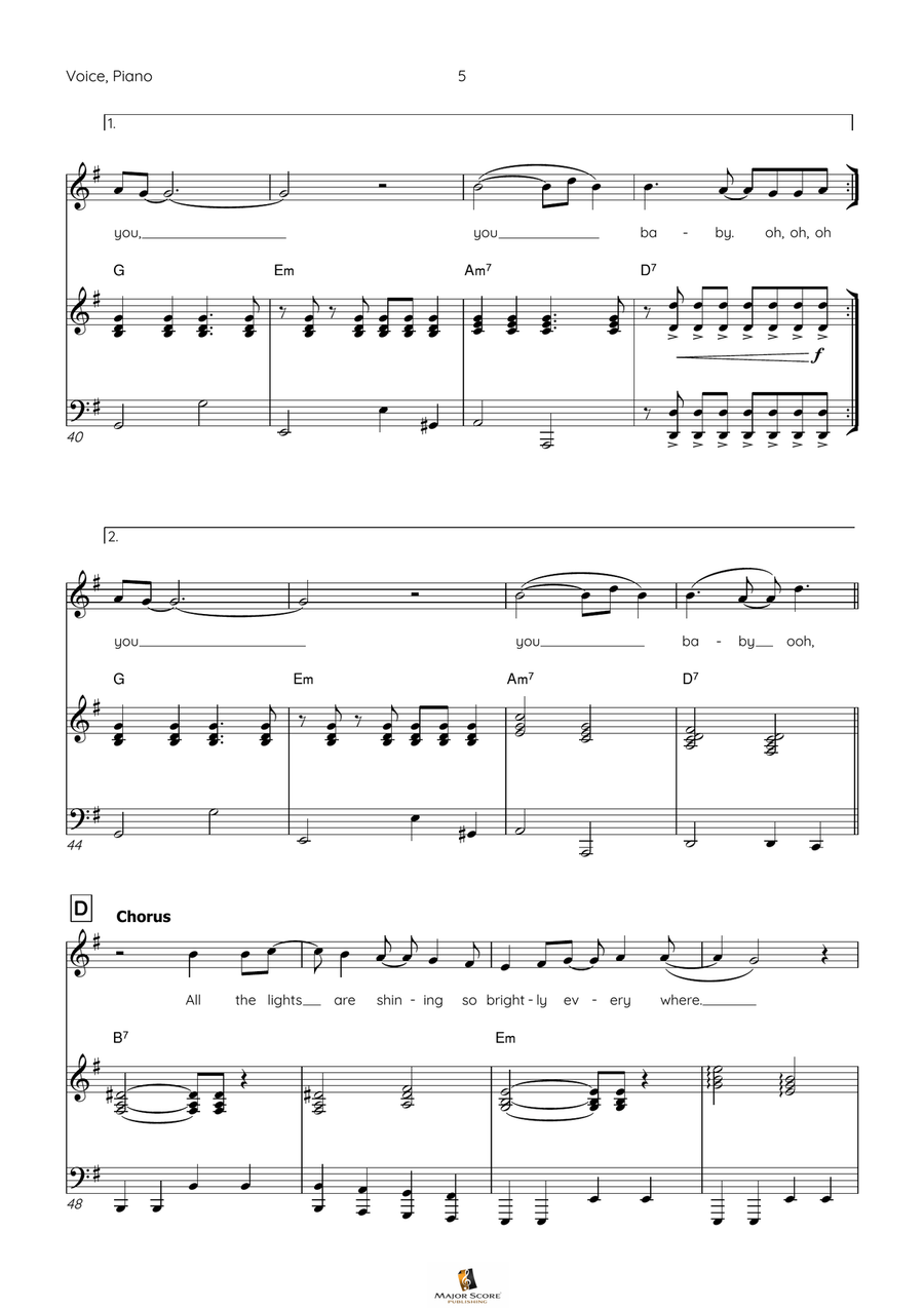 All I Want For Christmas Is You Piano, Vocal scores gallery preview page 6