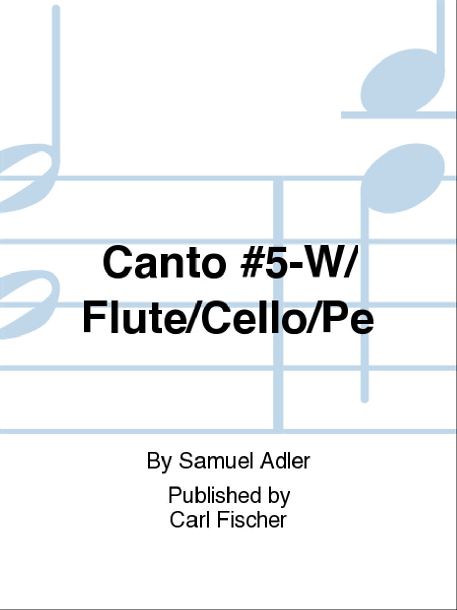Canto V Flute scores gallery preview page 1