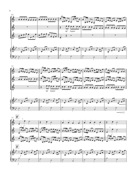 Canon (Pachelbel) (Bb) (Euphonium Trio - Treble Clef), Keyboard)