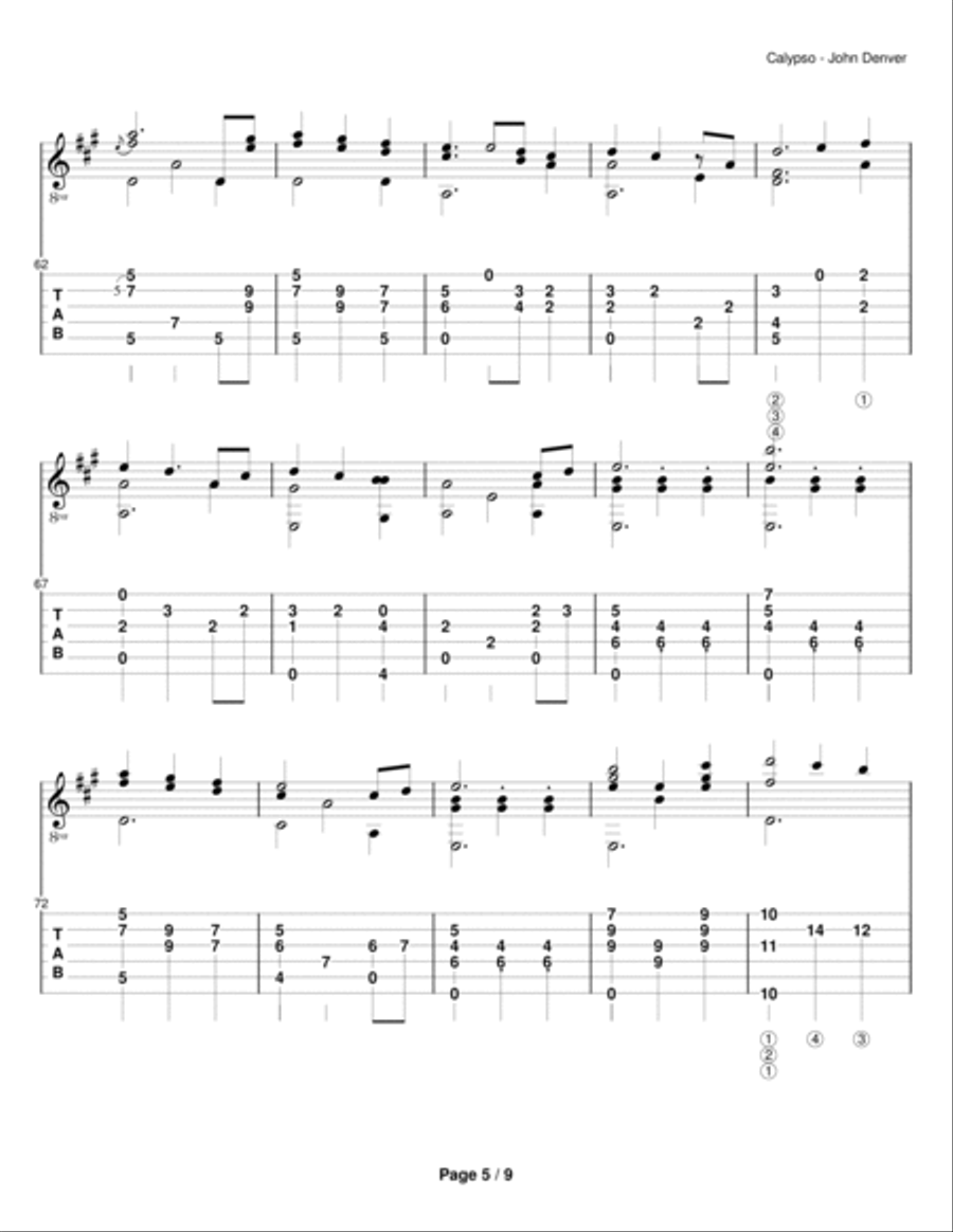 Calypso Acoustic Guitar scores gallery preview page 5