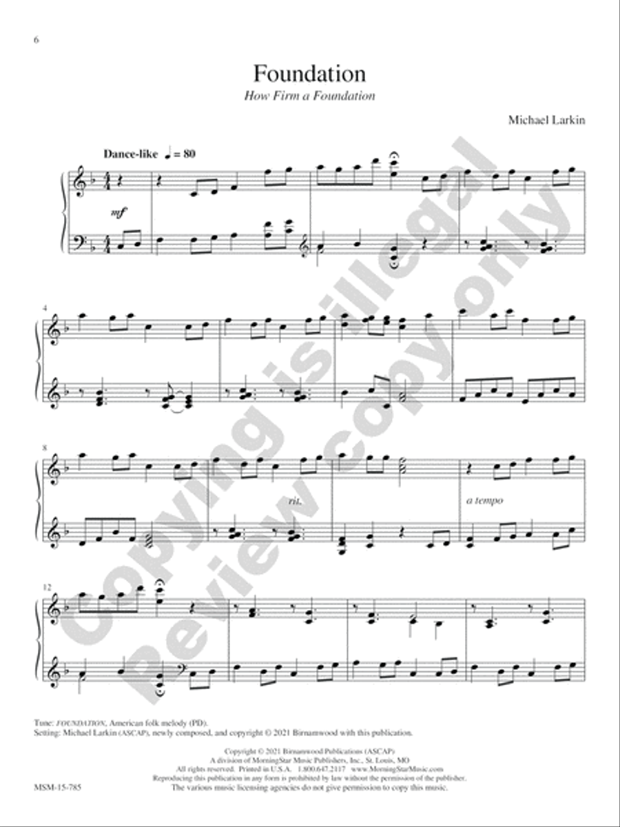 Early American Hymns for Piano Piano Solo scores gallery preview page 4