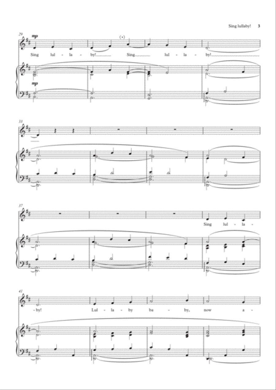 Sing lullaby! (solo/low) Low Voice scores gallery preview page 3