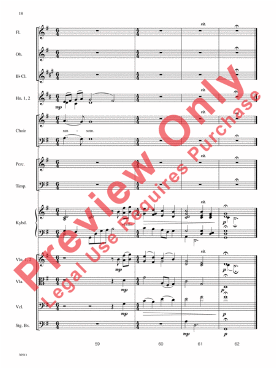 How Deep the Father's Love for Us Choir scores gallery preview page 19