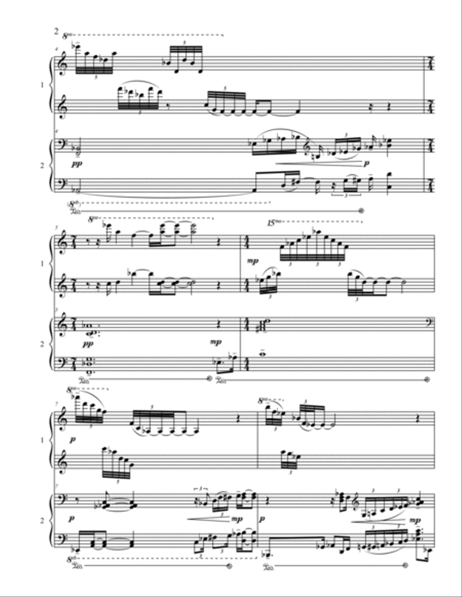 Giuseppe D'Angelo: IN A SILENT WAY (ES-22-044) 1 Piano, 4-Hands scores gallery preview page 4