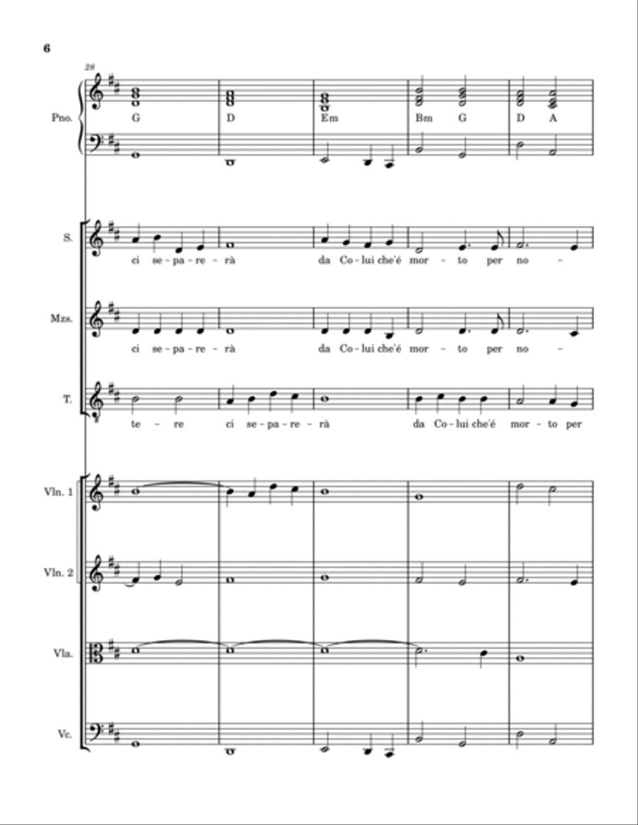Chi chi separerà High Voice scores gallery preview page 6