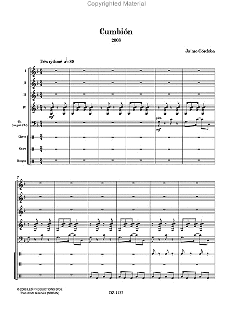Cumbión Cumbión Guitar Ensemble scores gallery preview page 2