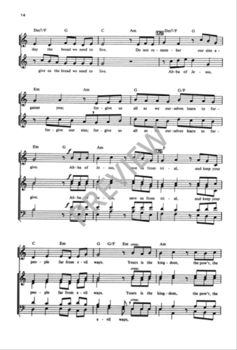 Tableprayer: Winter Name of God 4-Part scores gallery preview page 15