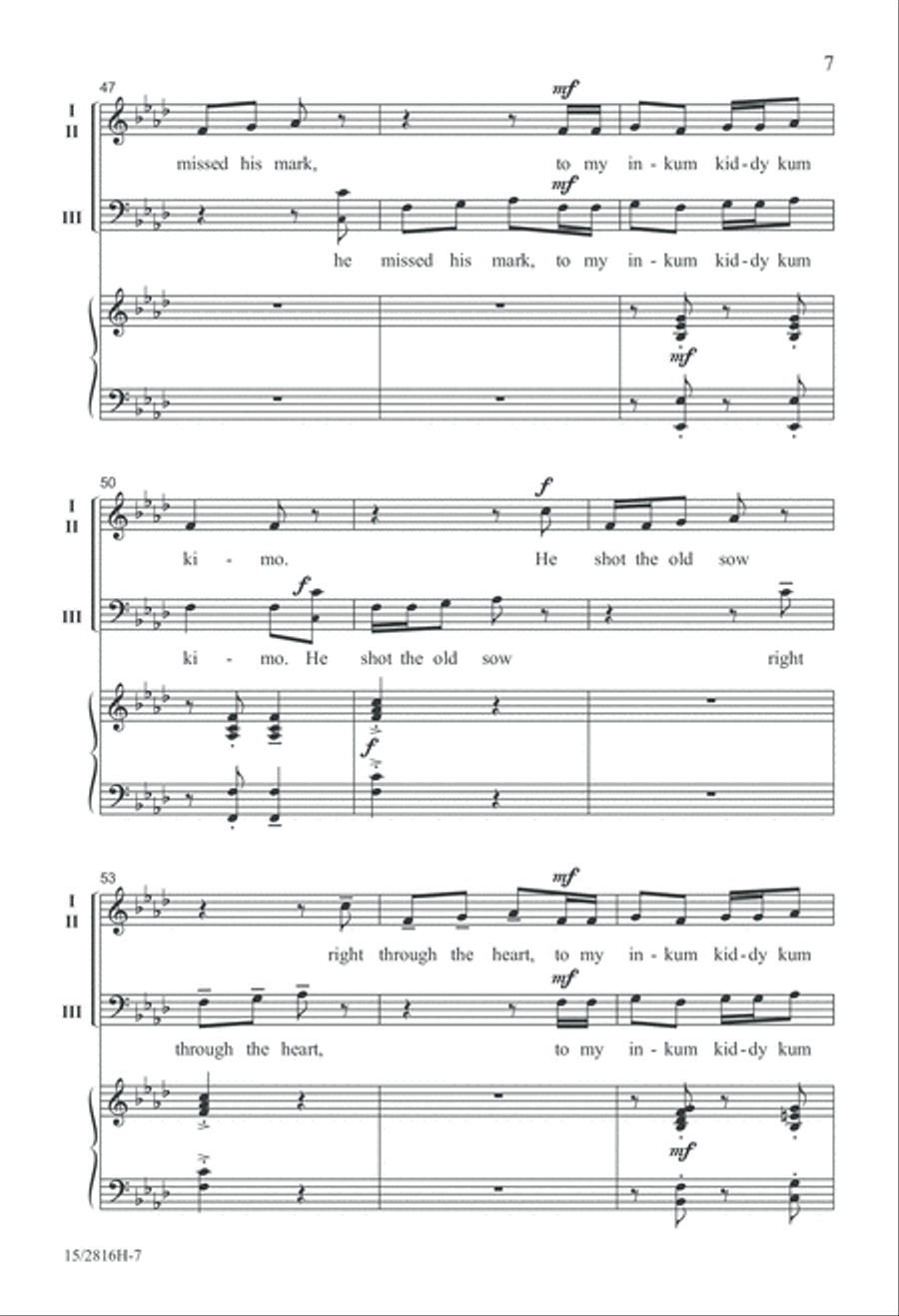 Kimineero (The Carrion Crow) 3-Part scores gallery preview page 8