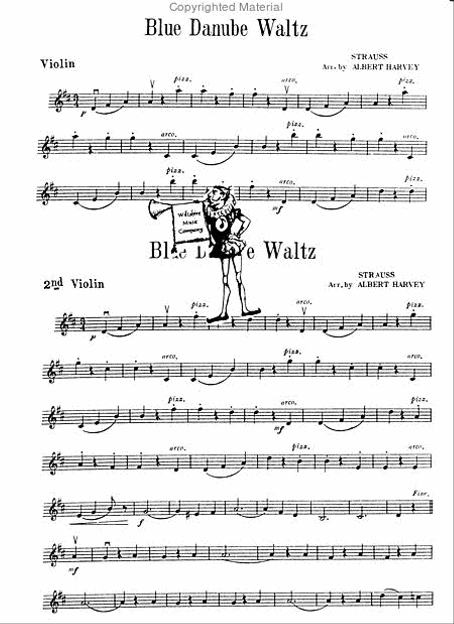 Blue Danube Waltz Violin scores gallery preview page 2