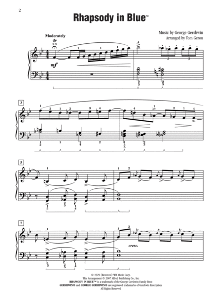 Rhapsody in Blue Rhapsody in Blue Small Ensemble scores gallery preview page 2