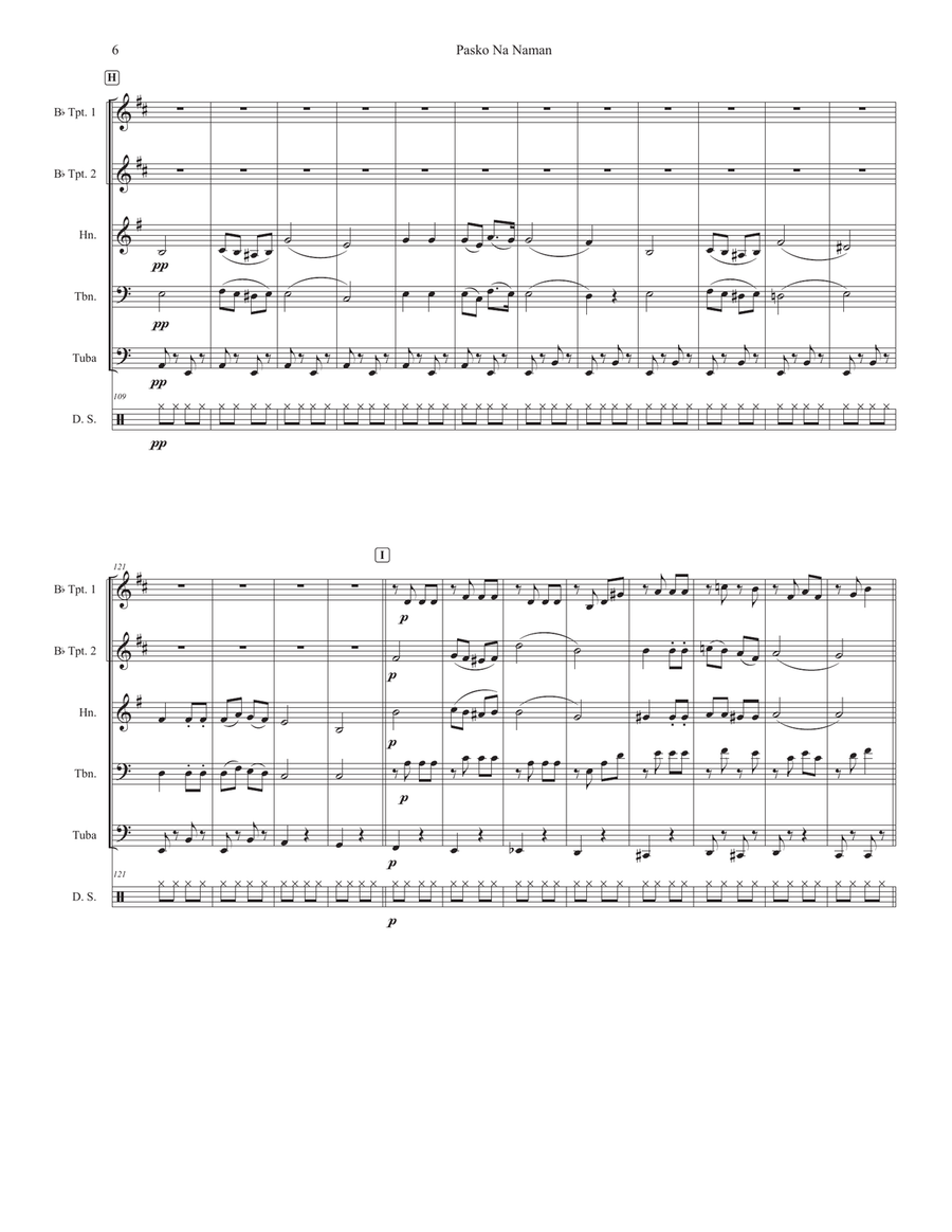Pasko Na Naman Brass Quintet scores gallery preview page 6