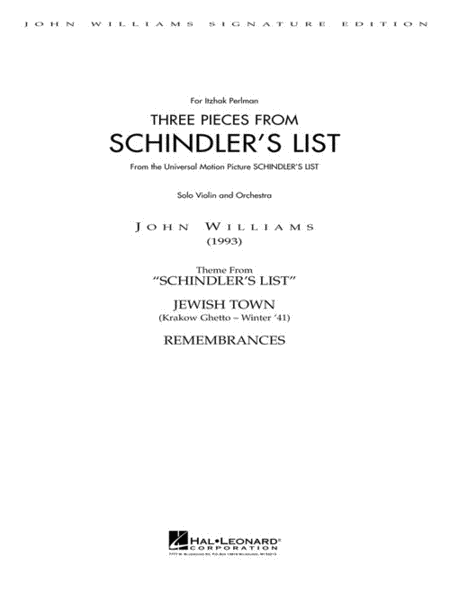 Three Pieces from Schindler's List