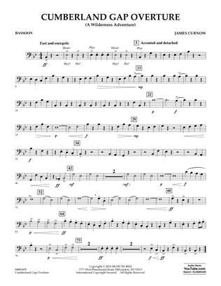 Cumberland Gap Overture (A Wilderness Adventure) - Bassoon