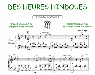 Book cover for Des heures hindoues (Collection CrocK'MusiC)