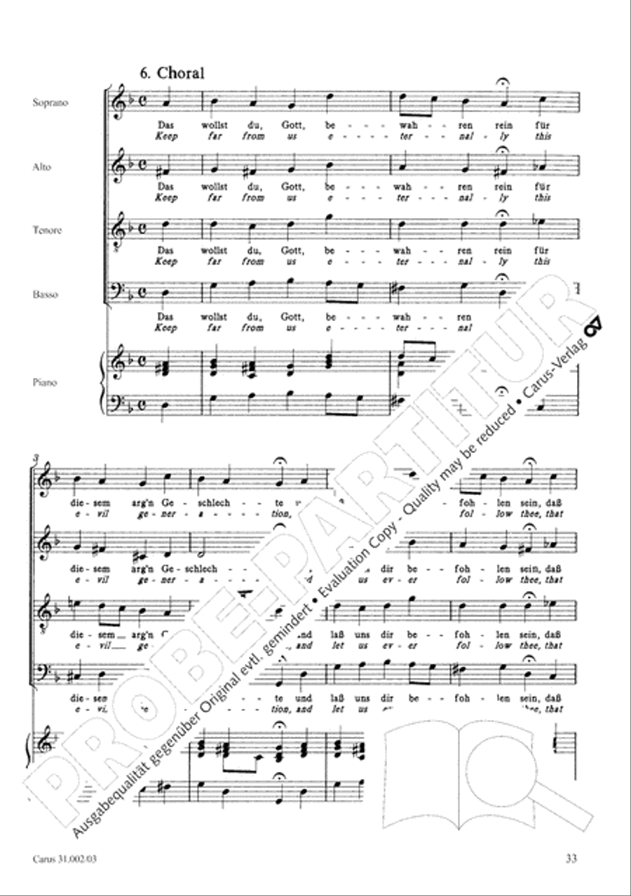 O God, from heaven look on us (Ach Gott, vom Himmel sieh darein) ATB scores gallery preview page 34