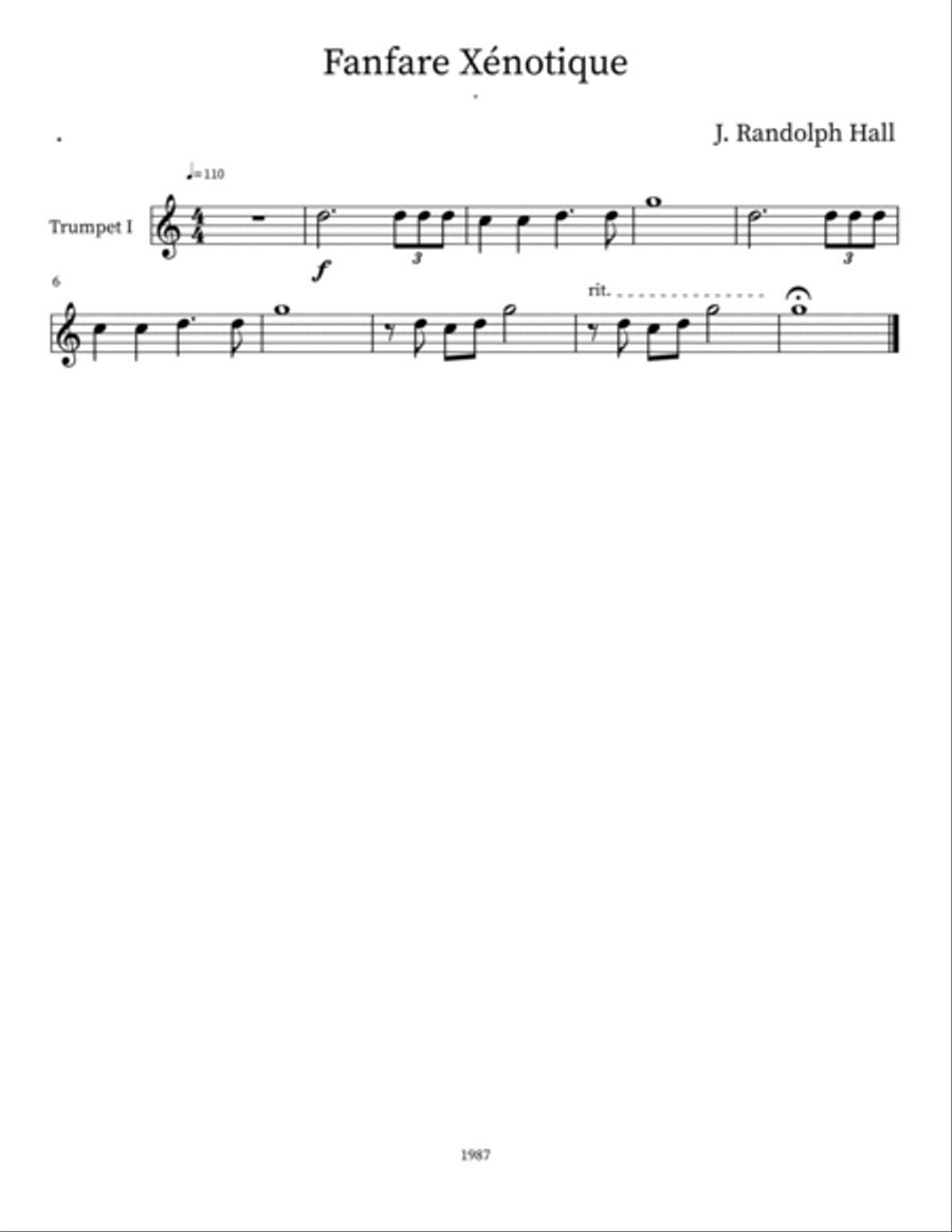 Fanfare Xénotique Small Ensemble scores gallery preview page 5