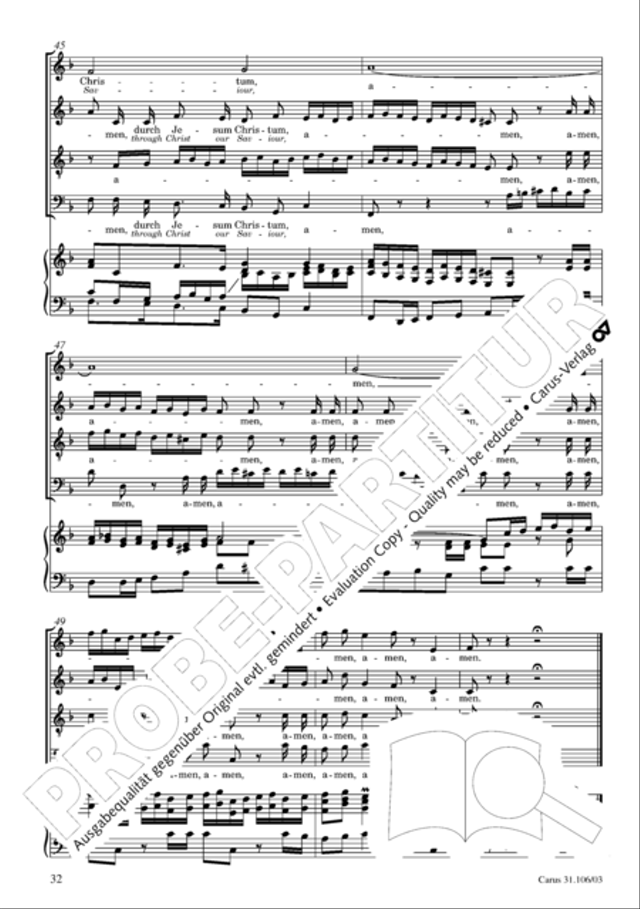 God's own time is the time appointed (Gottes Zeit ist die allerbeste Zeit) 4-Part scores gallery preview page 32