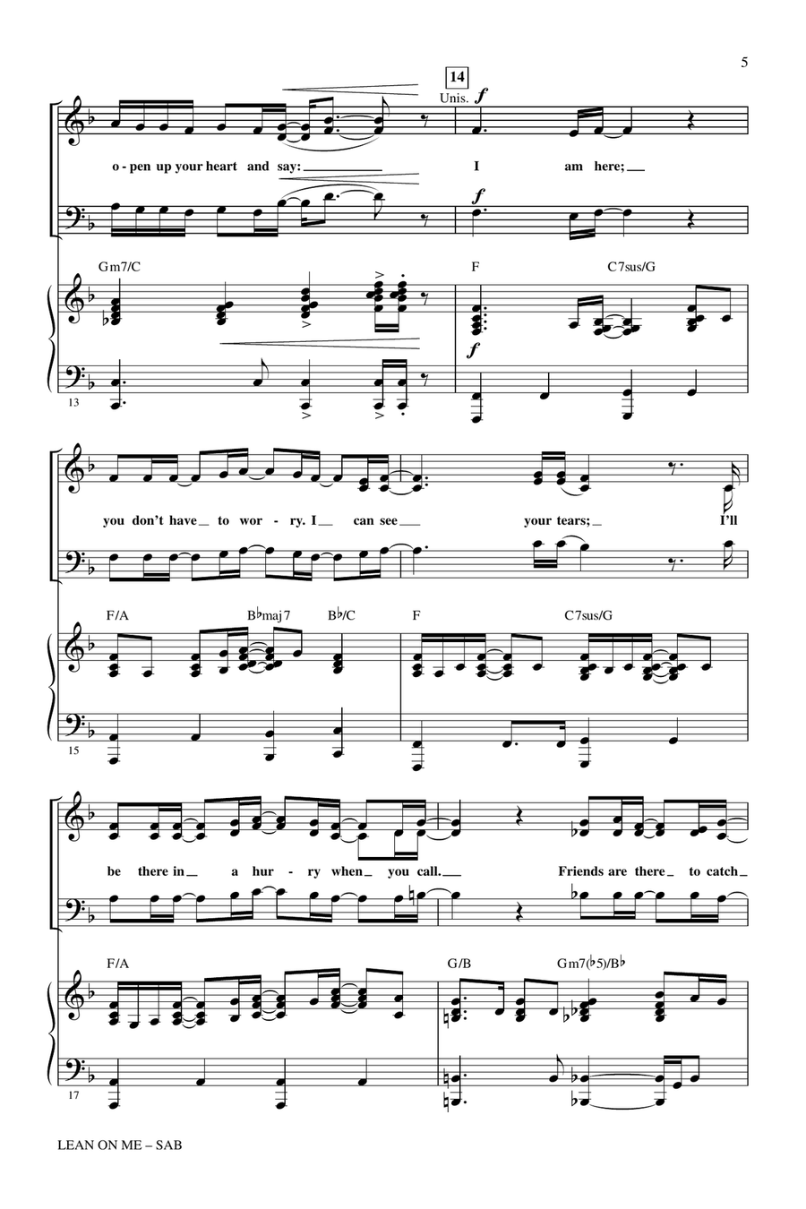 Lean On Me Lean On Me 3-Part scores gallery preview page 3