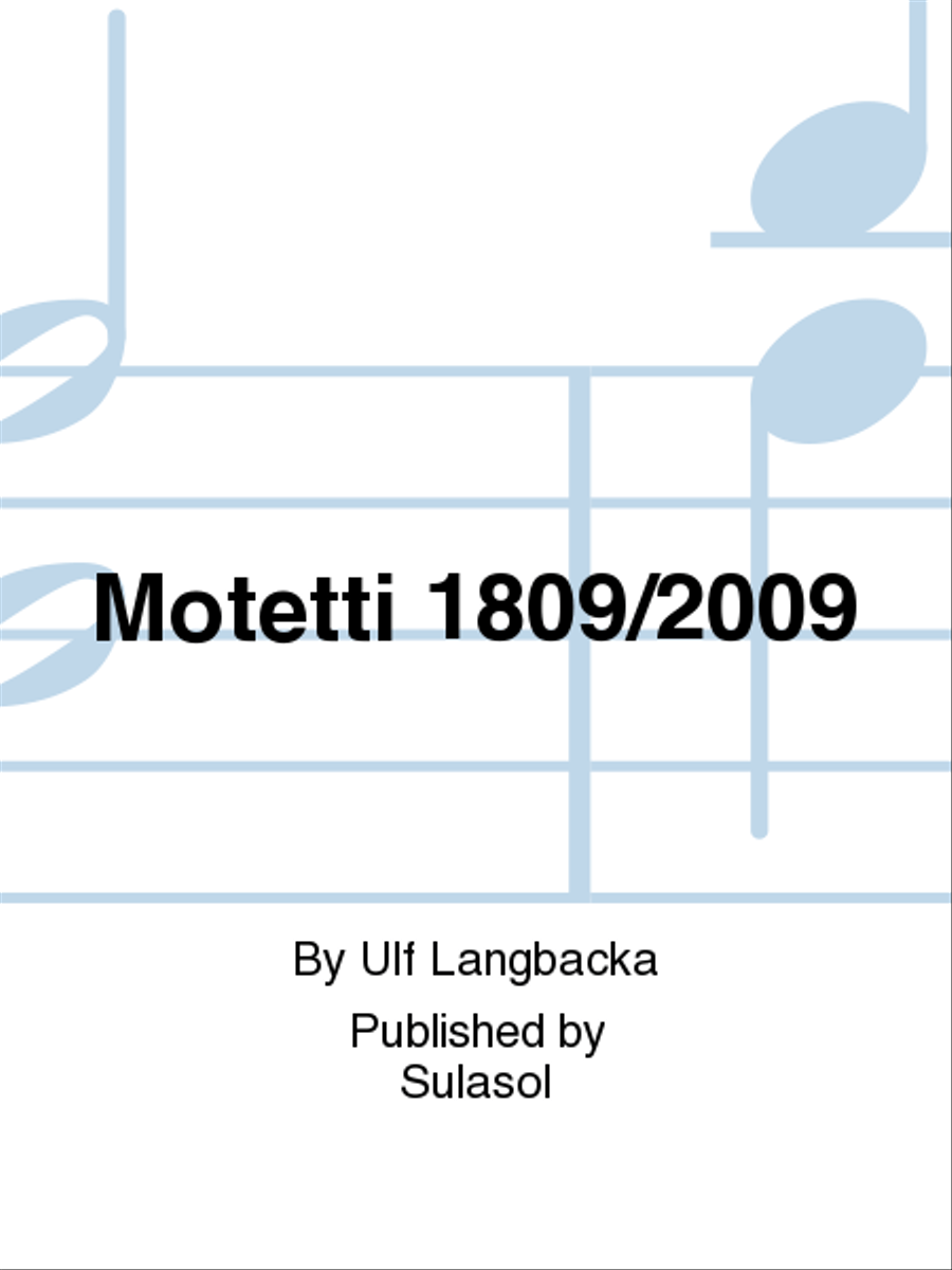 Motetti 1809/2009 4-Part scores gallery preview page 1