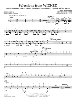 Selections from Wicked (arr. Jay Bocook) - Percussion 1