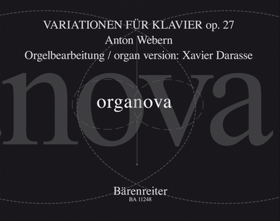 Variations for Piano, Op. 27 (Arranged for Organ) Organ scores gallery preview page 1