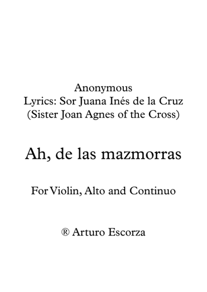 Ah, de las mazmorras - Anonymous - Lyrics by Sor Juana Ines de la Cruz image number null