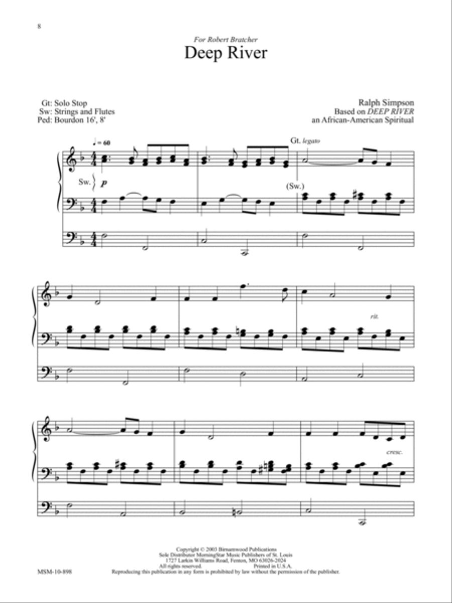 Promised Land Organ scores gallery preview page 6