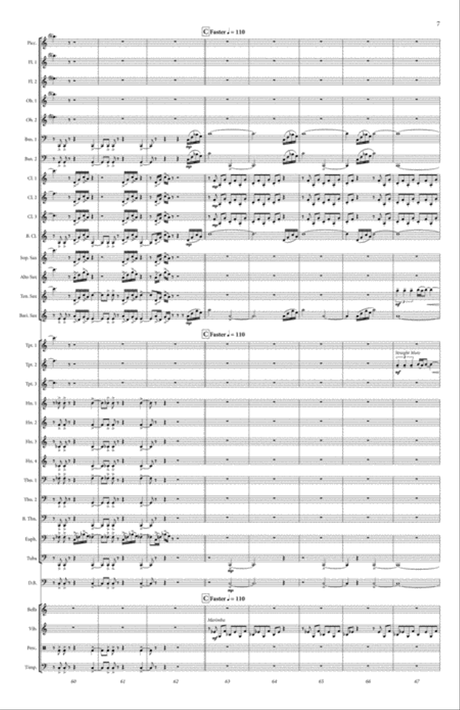 Mountain Hymns Concert Band scores gallery preview page 8