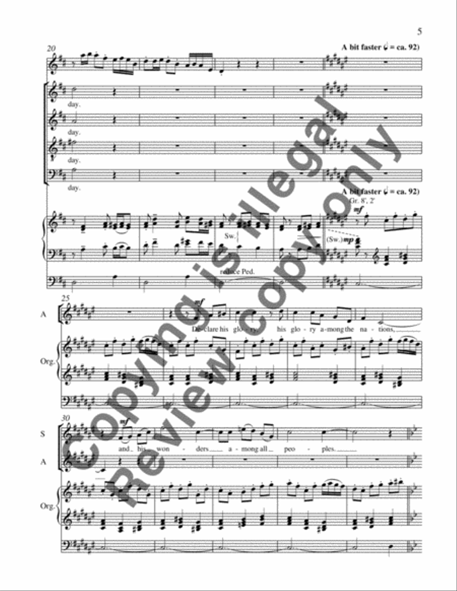 Psalm 96 4-Part scores gallery preview page 4