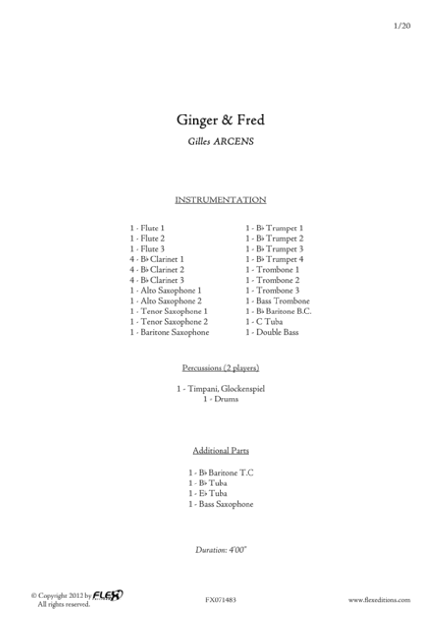 Ginger & Fred Ginger & Fred Concert Band scores gallery preview page 2