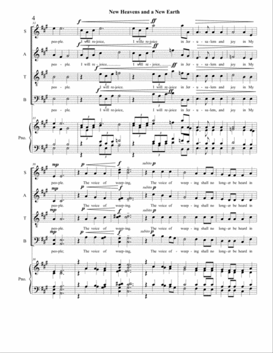 New Heavens and New Earth 4-Part scores gallery preview page 4