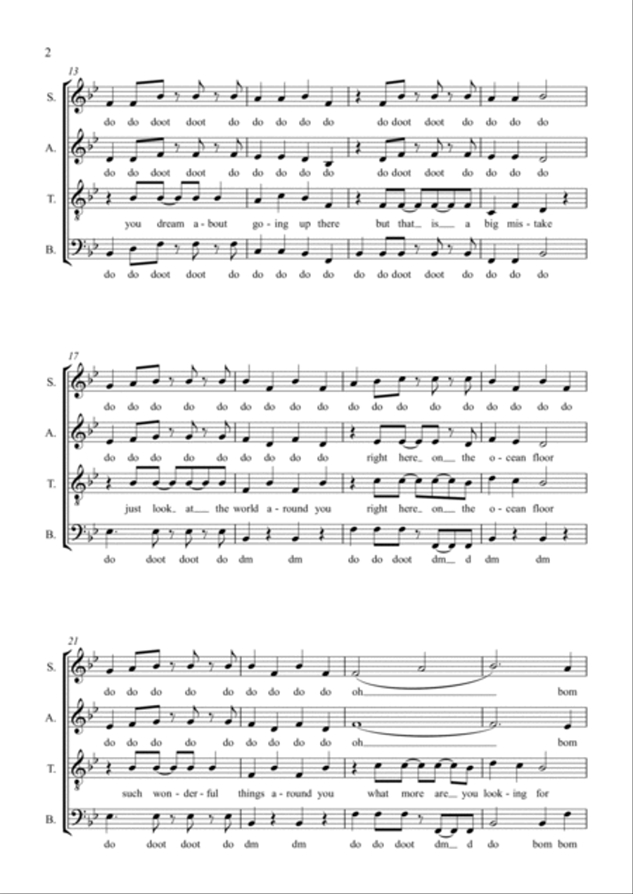 Under The Sea Under The Sea 4-Part scores gallery preview page 2