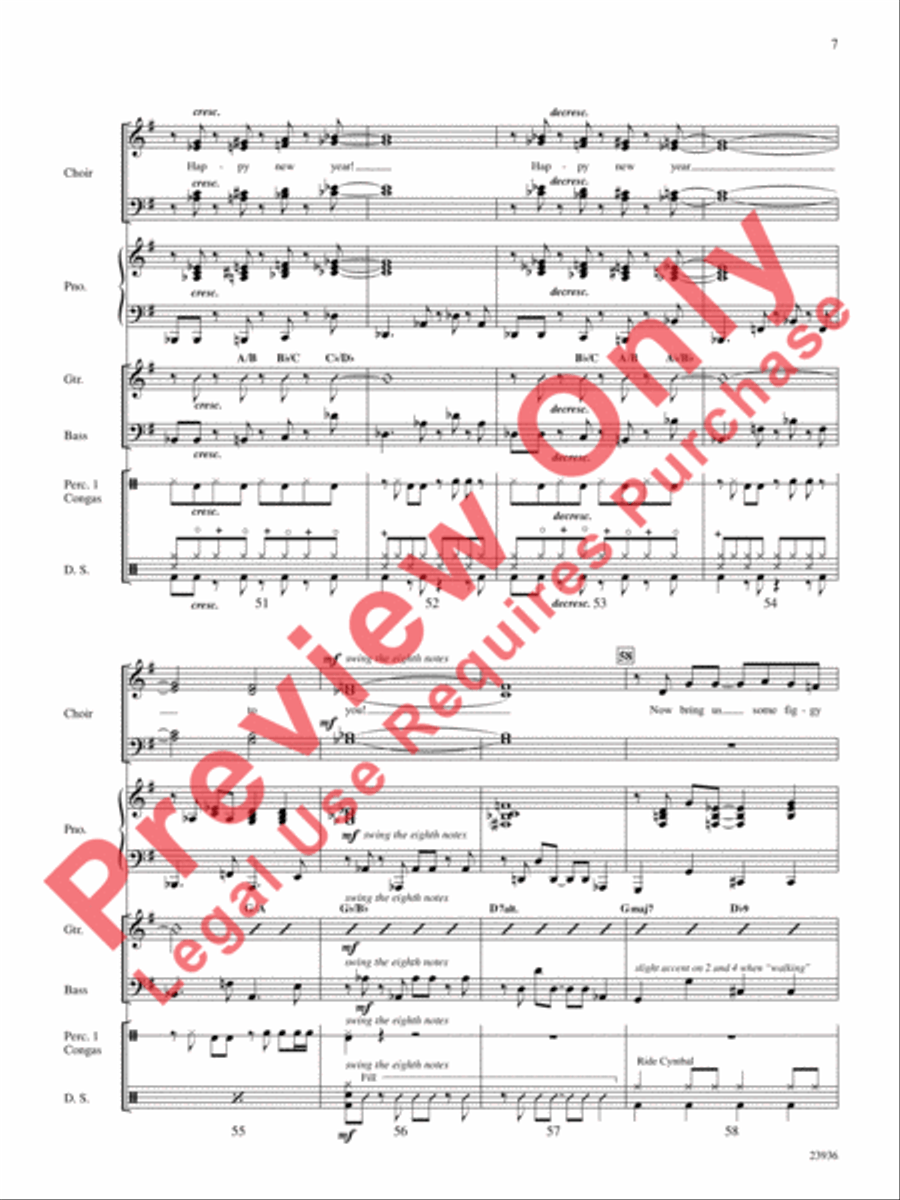 We Wish You a Merry Christmas Choir scores gallery preview page 8