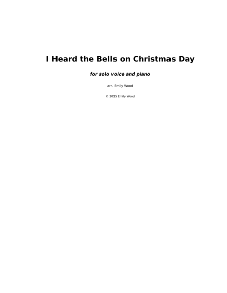 I Heard the Bells on Christmas Day (vocal solo and piano) image number null