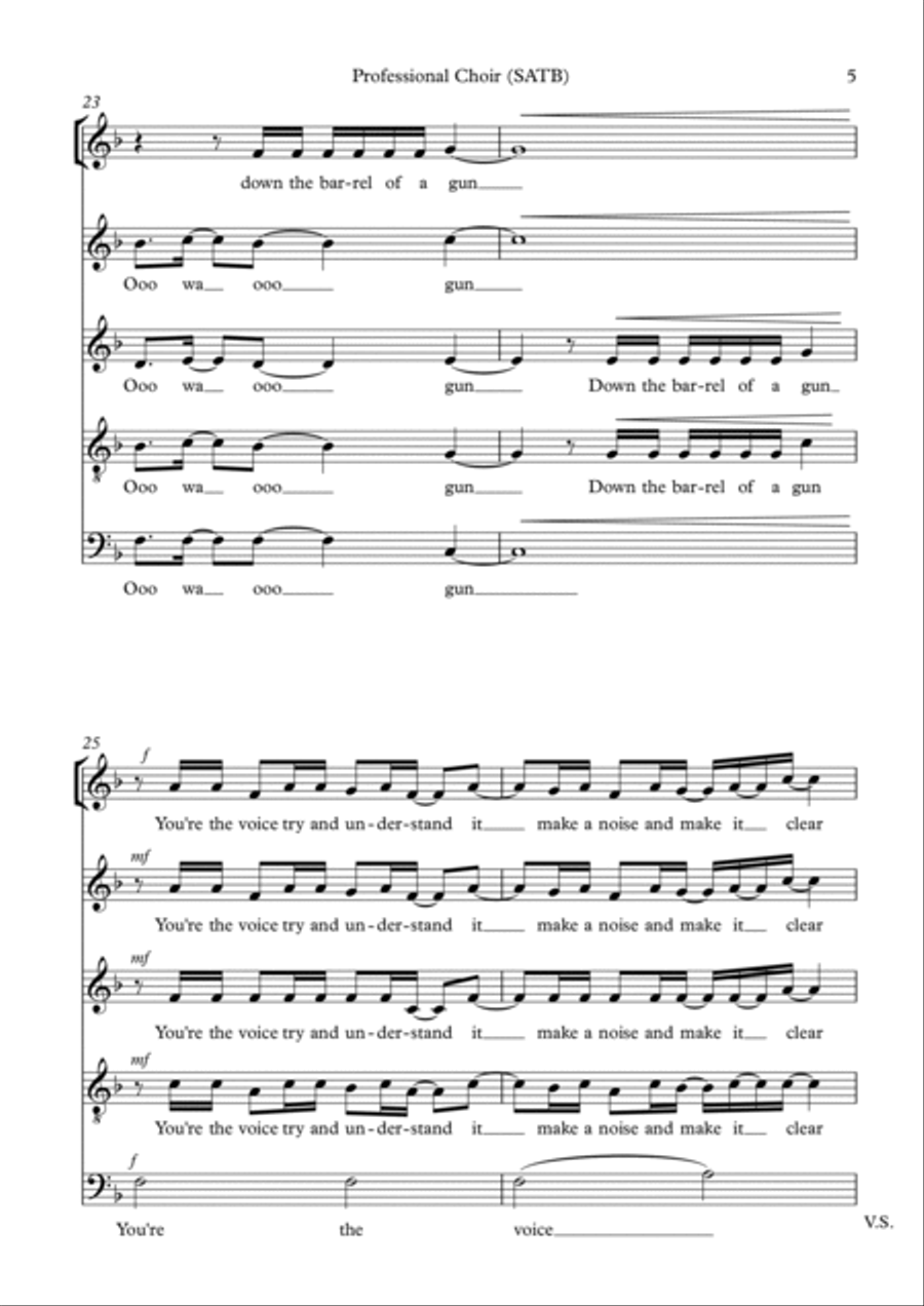 You're The Voice 4-Part scores gallery preview page 5
