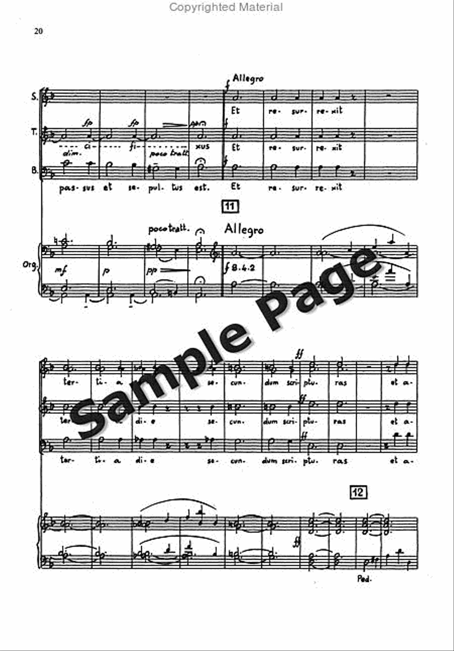 Messa Breve For Mixed Choir (3 Voices Stb) And Organ STB scores gallery preview page 19