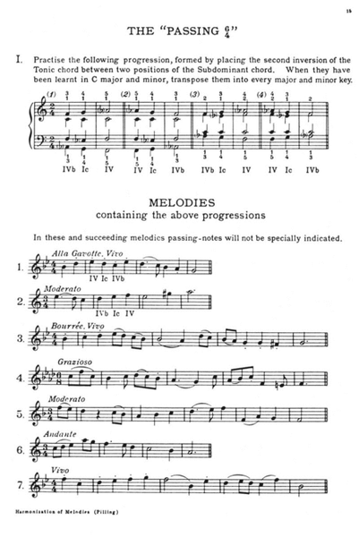 Harmonization of Melodies at the Keyboard Book 1