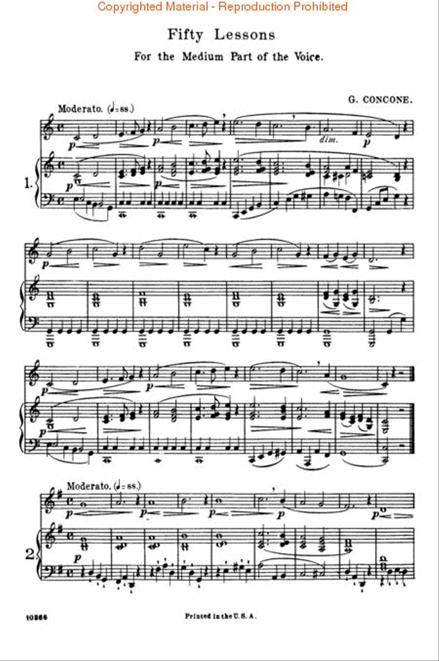 50 Lessons, Op. 9 Medium Voice scores gallery preview page 2