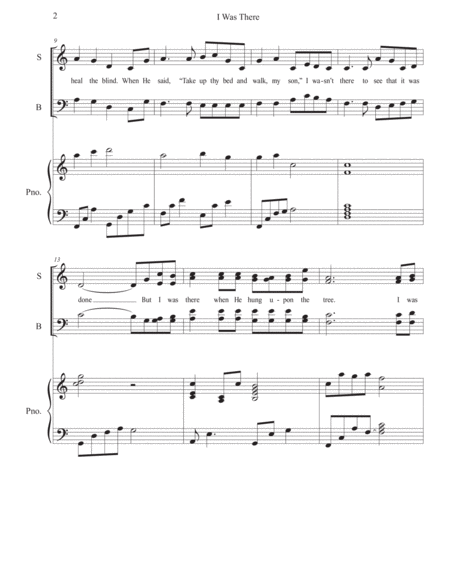 I Was There (SATB with Piano) image number null