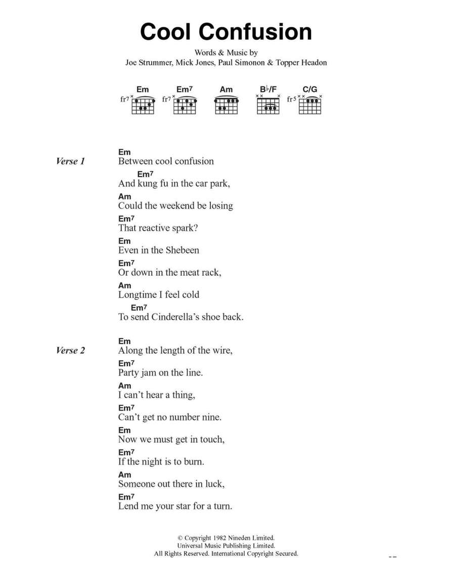 Cool Confusion Easy Guitar scores gallery preview page 1